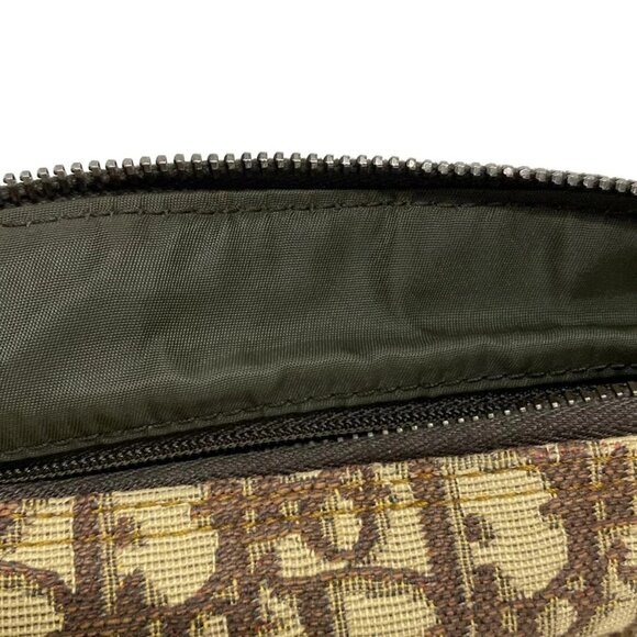 Auth DIOR/ChristianDior Flight Beige Dark Brown Orange Jacquard Leather - Picture 13 of 16